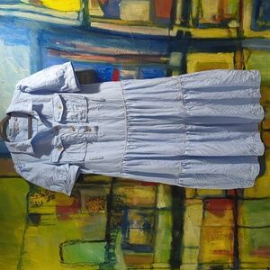 Soft surroundings tiered shirt dress size small